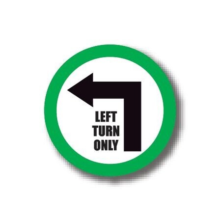 Ergomat 17in CIRCLE SIGNS - Left Turn Only DSV-SIGN 289 #6028 -UEN